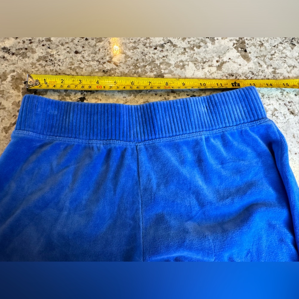 JONES NEW YORK blue velour pants, S, EUC - Picture 4 of 5